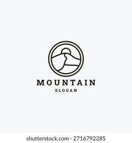 Mountain logo style icon design template vector illustration
