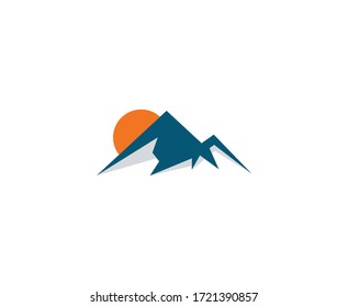 Mountain-Logo-Sonne-Vektorsymbol