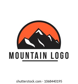 Mountain Logo. mountain sunset logo