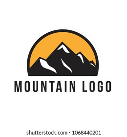Mountain Logo. mountain sunset logo