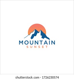 Symbol für den Sonnenuntergang des Mountain-Logos
