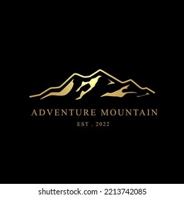 Mountain logo symbol for nature landscape or Outdoor Adventure.