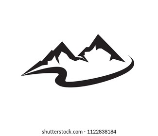 Mountain  logo and symbols  icons template
