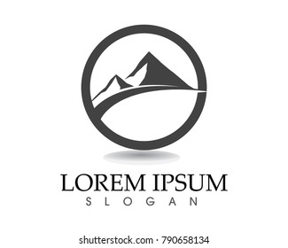 Mountain logo and symbols template icons vector app