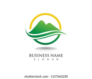 Mountain logo and symbols vector