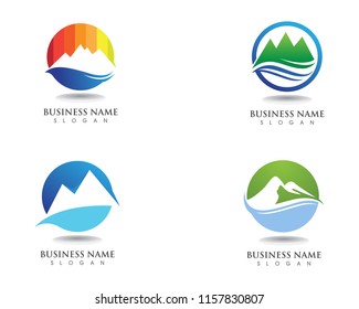 Mountain logo and symbols vector