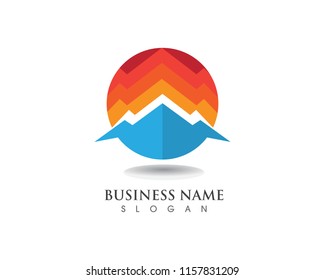 Mountain logo and symbols vector