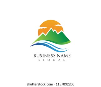 Mountain logo and symbols vector