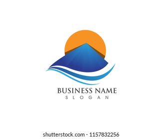Mountain logo and symbols vector