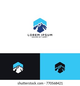 mountain logo, mountain logo tempalte on polygon download