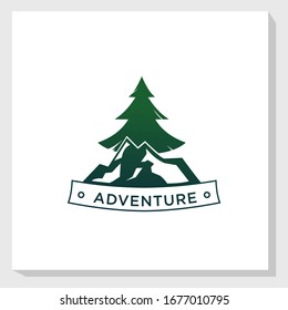 mountain logo template design vector, adventure logo template, nature logo vector