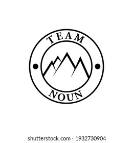 mountain logo template design vector. with a simple design. suitable for logos of adventurers, communities, climbers, and climber supply stores.