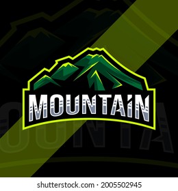 Mountain logo template design vector