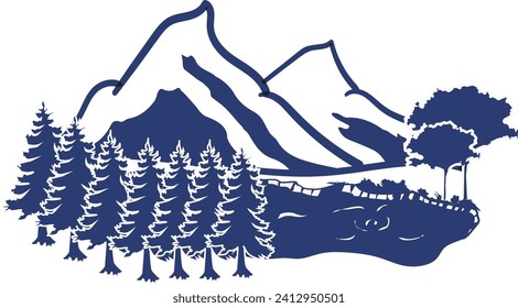 Mountain Logo template design vector illustration