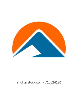Mountain logo template design vector