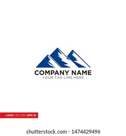 Mountain Logo Template. Flat design logo Vector.