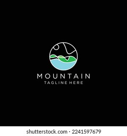 Mountain Logo Template flat vector