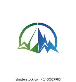Mountain logo template icon design