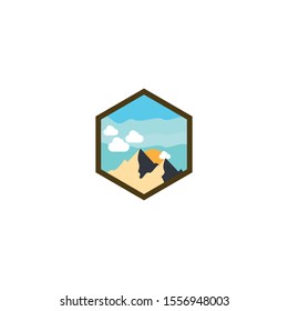 Mountain logo template icon design