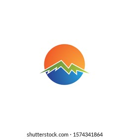 Mountain logo template icon design