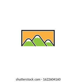 Mountain logo template icon design