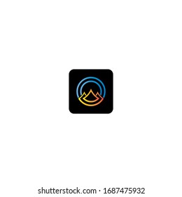 Mountain logo template icon design