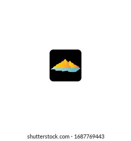 Diseño de icono de plantilla de logotipo de montaña