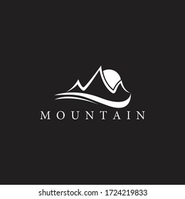 Diseño de icono de plantilla de logotipo de montaña