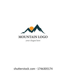 Diseño de icono de la plantilla de logotipo de montaña