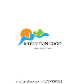 Mountain logo template icon design