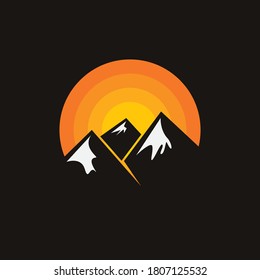 Mountain logo template icon design
