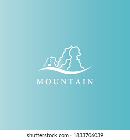 Mountain logo template icon design