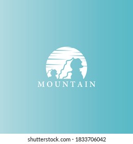 Mountain logo template icon design