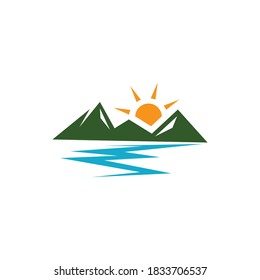 Mountain logo template icon design