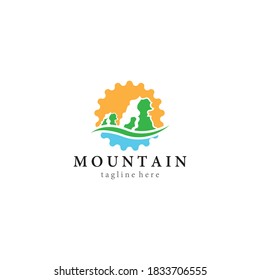 Mountain logo template icon design