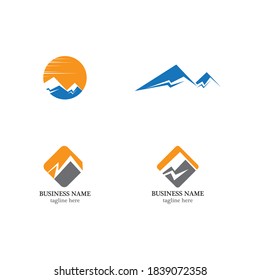 Mountain logo template icon design