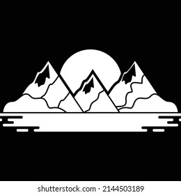 Mountain logo template icon design