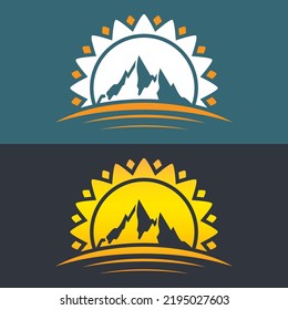 Mountain logo template icon design