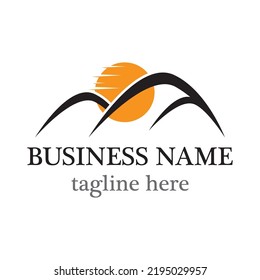 Mountain logo template icon design