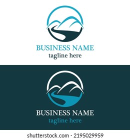 Mountain logo template icon design