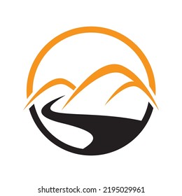 Diseño de icono de la plantilla de logotipo de montaña