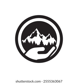 Mountain logo template icon design