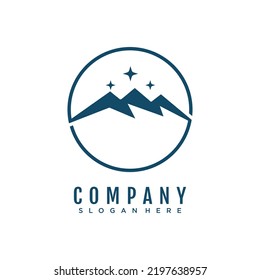 Mountain logo template icon illustration design