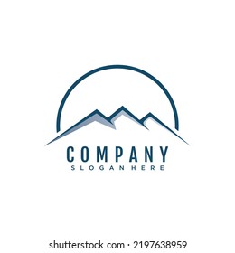 Mountain logo template icon illustration design