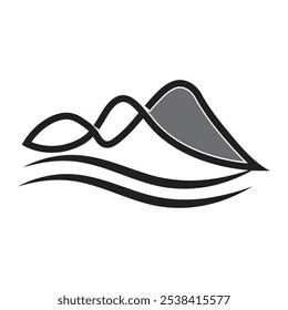 Mountain logo template icon illustration design