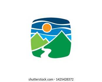 Mountain Logo Template, Icon, Symbol