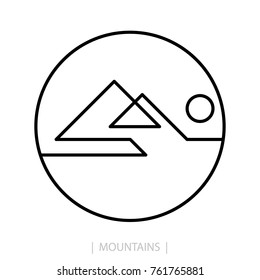 Mountain logo template. Mountain logo illustration.