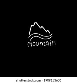 mountain logo template illustration, suitable for outdoor company