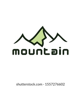 mountain logo template, outdoor design vector illustration