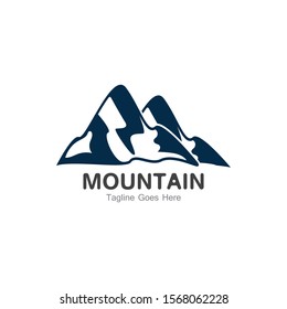 Mountain logo template, outdoor design vector illustration